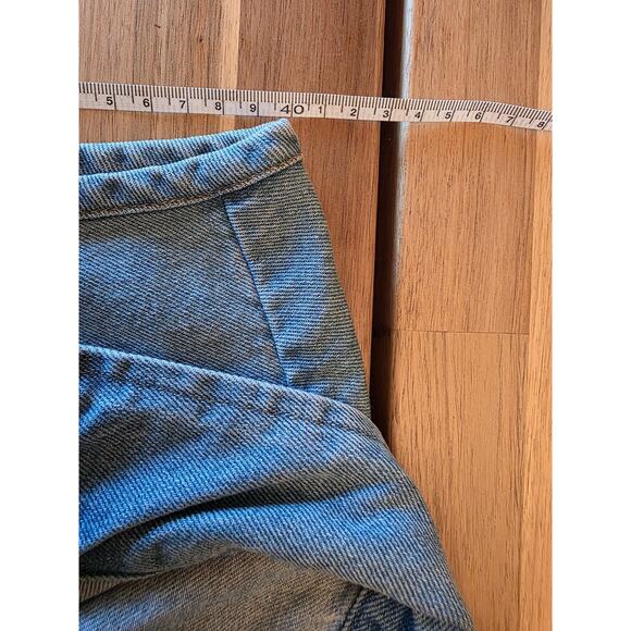 Vintage Tickets Denim Vest Girls 11/12 USA Made Floral Embroidery 90s Y2K - Picture 7 of 9